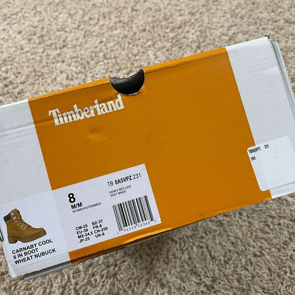 Timberland Women's Carnaby Cool 6-Inch Lace-Up Boots Wheat, Size 8 (New) - Picture 10 of 16